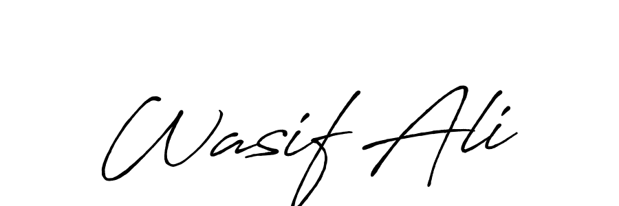 Make a beautiful signature design for name Wasif Ali. With this signature (Antro_Vectra_Bolder) style, you can create a handwritten signature for free. Wasif Ali signature style 7 images and pictures png