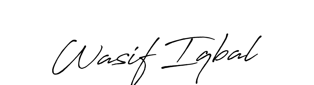 Create a beautiful signature design for name Wasif Iqbal. With this signature (Antro_Vectra_Bolder) fonts, you can make a handwritten signature for free. Wasif Iqbal signature style 7 images and pictures png