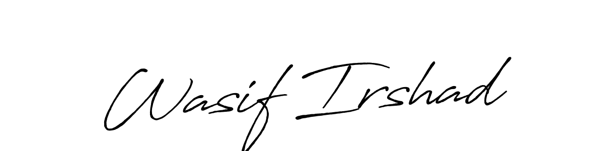 The best way (Antro_Vectra_Bolder) to make a short signature is to pick only two or three words in your name. The name Wasif Irshad include a total of six letters. For converting this name. Wasif Irshad signature style 7 images and pictures png