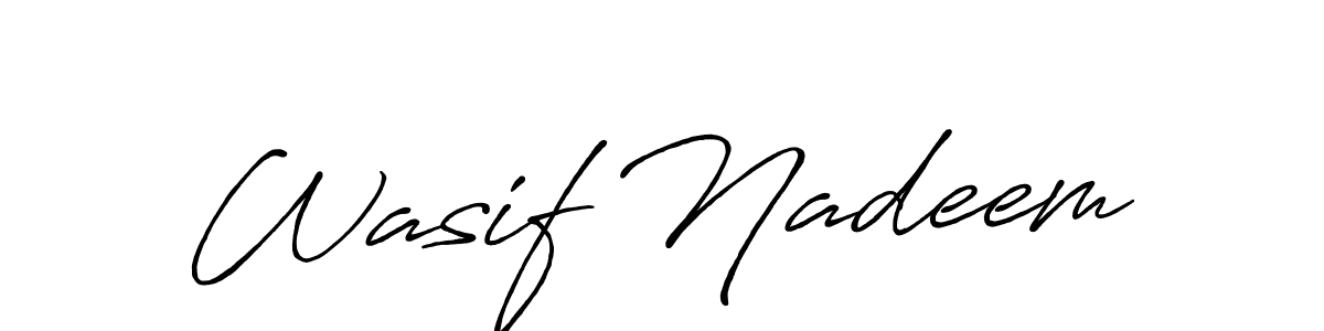 The best way (Antro_Vectra_Bolder) to make a short signature is to pick only two or three words in your name. The name Wasif Nadeem include a total of six letters. For converting this name. Wasif Nadeem signature style 7 images and pictures png