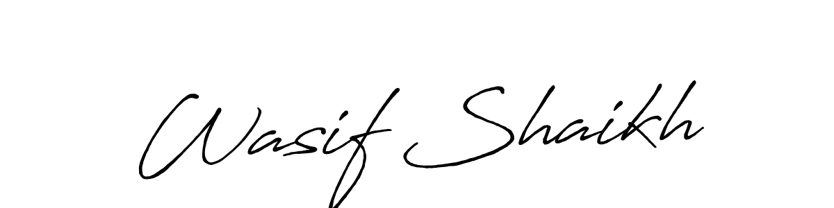 Also we have Wasif Shaikh name is the best signature style. Create professional handwritten signature collection using Antro_Vectra_Bolder autograph style. Wasif Shaikh signature style 7 images and pictures png