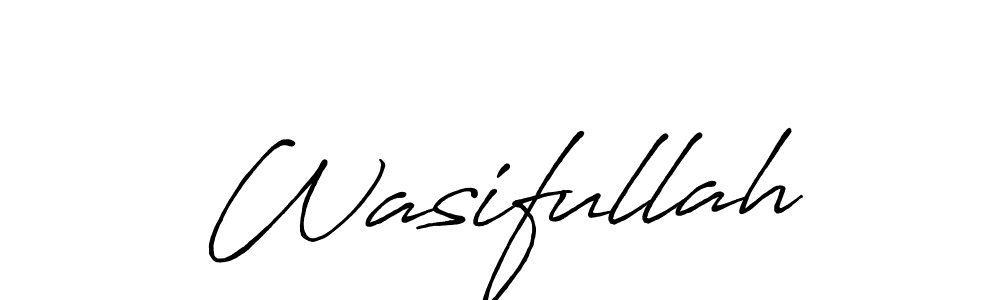 Make a beautiful signature design for name Wasifullah. With this signature (Antro_Vectra_Bolder) style, you can create a handwritten signature for free. Wasifullah signature style 7 images and pictures png
