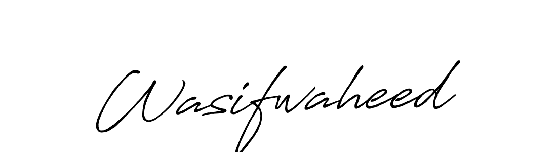Use a signature maker to create a handwritten signature online. With this signature software, you can design (Antro_Vectra_Bolder) your own signature for name Wasifwaheed. Wasifwaheed signature style 7 images and pictures png