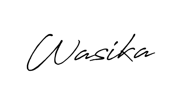 The best way (Antro_Vectra_Bolder) to make a short signature is to pick only two or three words in your name. The name Wasika include a total of six letters. For converting this name. Wasika signature style 7 images and pictures png