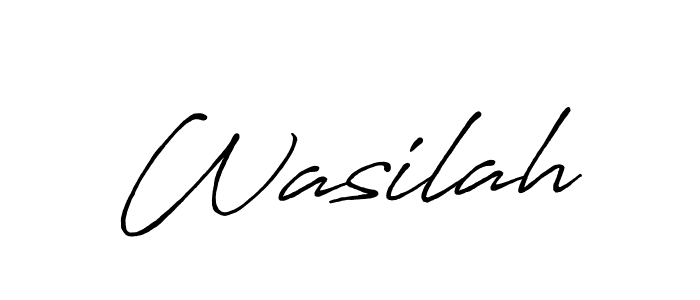 Make a beautiful signature design for name Wasilah. Use this online signature maker to create a handwritten signature for free. Wasilah signature style 7 images and pictures png