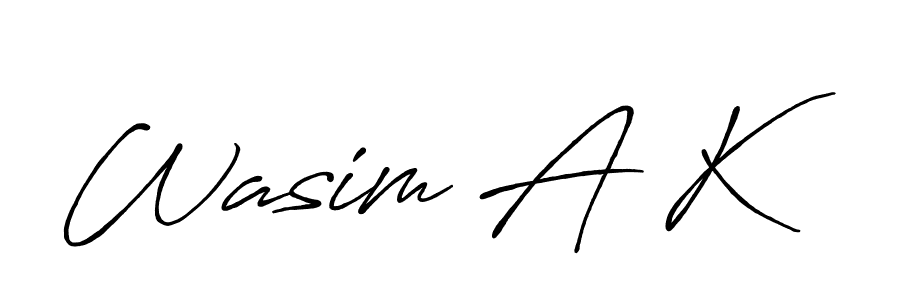 if you are searching for the best signature style for your name Wasim A K. so please give up your signature search. here we have designed multiple signature styles  using Antro_Vectra_Bolder. Wasim A K signature style 7 images and pictures png