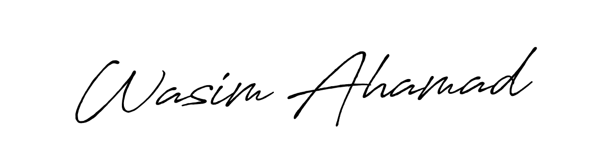 Also You can easily find your signature by using the search form. We will create Wasim Ahamad name handwritten signature images for you free of cost using Antro_Vectra_Bolder sign style. Wasim Ahamad signature style 7 images and pictures png