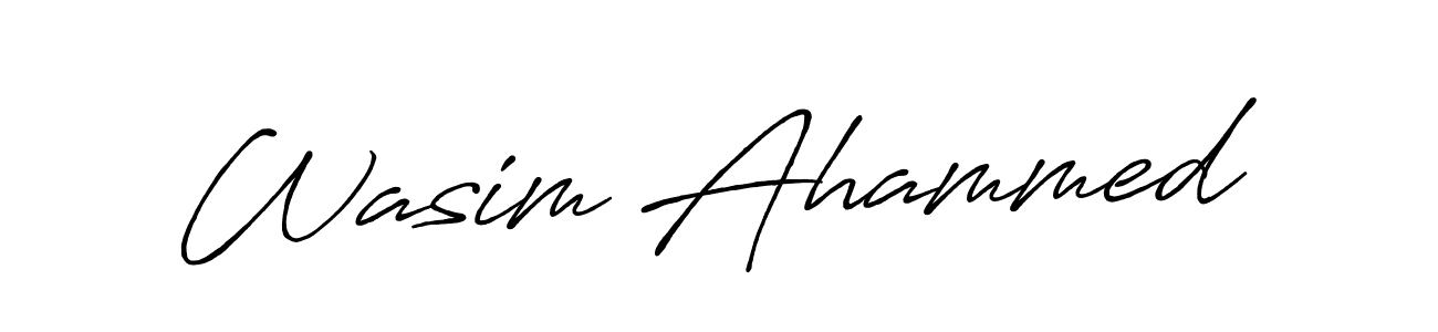 The best way (Antro_Vectra_Bolder) to make a short signature is to pick only two or three words in your name. The name Wasim Ahammed include a total of six letters. For converting this name. Wasim Ahammed signature style 7 images and pictures png