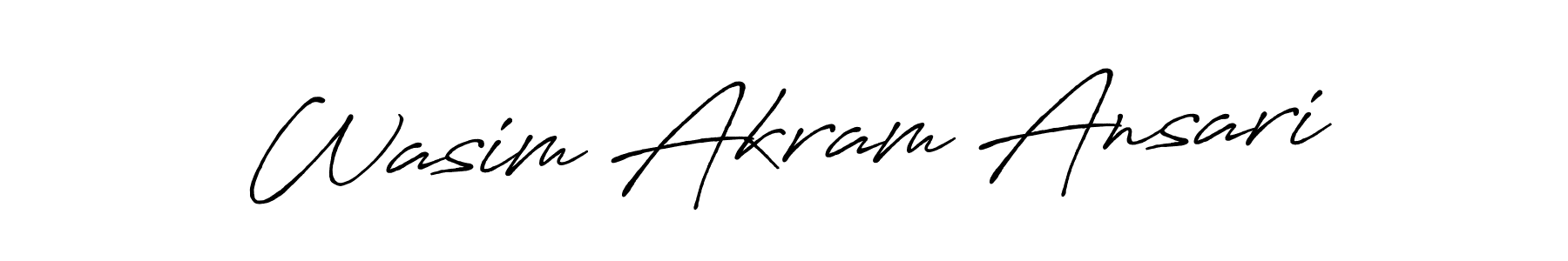 Make a short Wasim Akram Ansari signature style. Manage your documents anywhere anytime using Antro_Vectra_Bolder. Create and add eSignatures, submit forms, share and send files easily. Wasim Akram Ansari signature style 7 images and pictures png