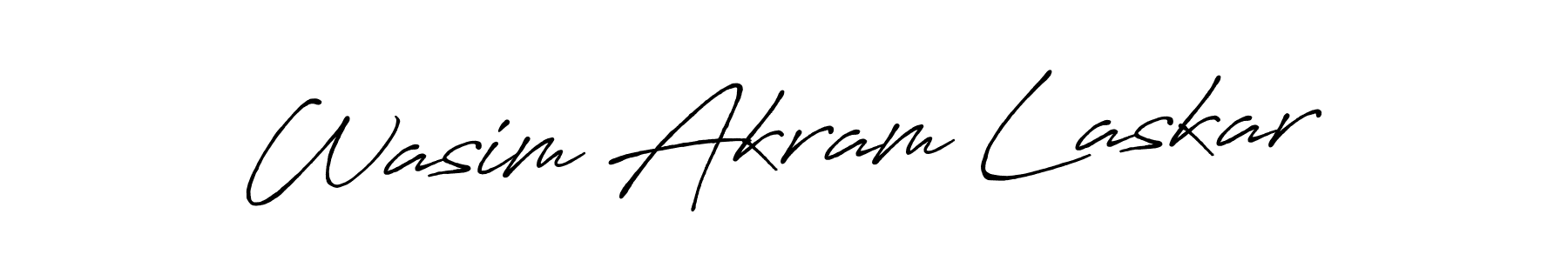 Wasim Akram Laskar stylish signature style. Best Handwritten Sign (Antro_Vectra_Bolder) for my name. Handwritten Signature Collection Ideas for my name Wasim Akram Laskar. Wasim Akram Laskar signature style 7 images and pictures png