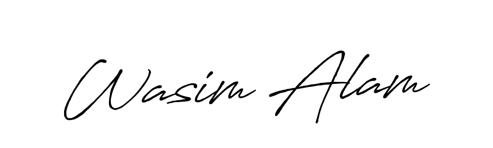 Also we have Wasim Alam name is the best signature style. Create professional handwritten signature collection using Antro_Vectra_Bolder autograph style. Wasim Alam signature style 7 images and pictures png