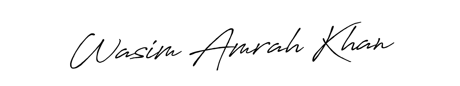 Make a beautiful signature design for name Wasim Amrah Khan. Use this online signature maker to create a handwritten signature for free. Wasim Amrah Khan signature style 7 images and pictures png