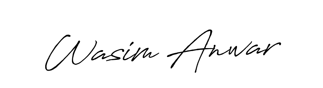 Wasim Anwar stylish signature style. Best Handwritten Sign (Antro_Vectra_Bolder) for my name. Handwritten Signature Collection Ideas for my name Wasim Anwar. Wasim Anwar signature style 7 images and pictures png
