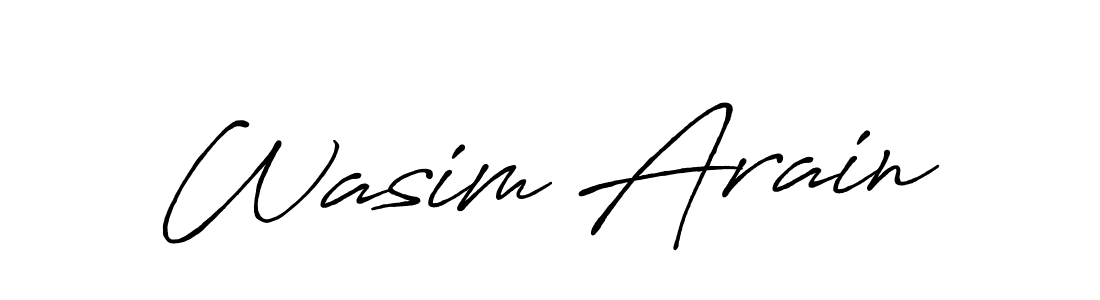 Antro_Vectra_Bolder is a professional signature style that is perfect for those who want to add a touch of class to their signature. It is also a great choice for those who want to make their signature more unique. Get Wasim Arain name to fancy signature for free. Wasim Arain signature style 7 images and pictures png