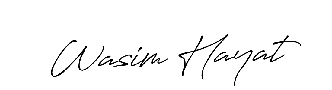 It looks lik you need a new signature style for name Wasim Hayat. Design unique handwritten (Antro_Vectra_Bolder) signature with our free signature maker in just a few clicks. Wasim Hayat signature style 7 images and pictures png