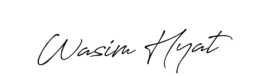 The best way (Antro_Vectra_Bolder) to make a short signature is to pick only two or three words in your name. The name Wasim Hyat include a total of six letters. For converting this name. Wasim Hyat signature style 7 images and pictures png