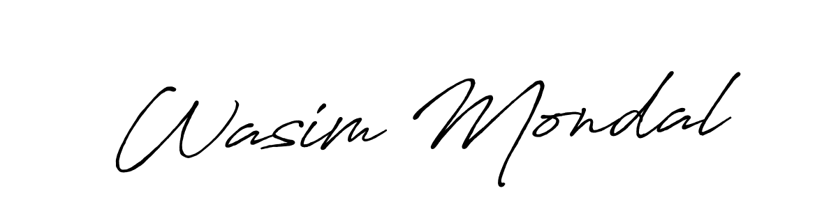 Make a short Wasim Mondal signature style. Manage your documents anywhere anytime using Antro_Vectra_Bolder. Create and add eSignatures, submit forms, share and send files easily. Wasim Mondal signature style 7 images and pictures png