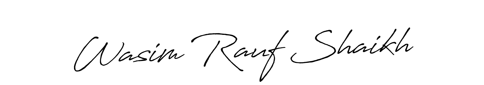 Wasim Rauf Shaikh stylish signature style. Best Handwritten Sign (Antro_Vectra_Bolder) for my name. Handwritten Signature Collection Ideas for my name Wasim Rauf Shaikh. Wasim Rauf Shaikh signature style 7 images and pictures png