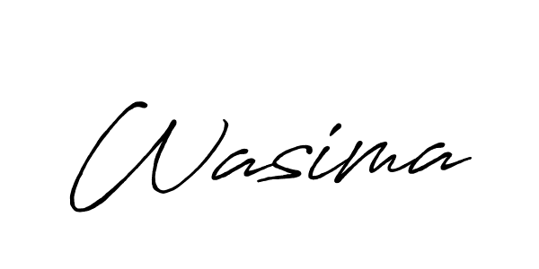 How to make Wasima signature? Antro_Vectra_Bolder is a professional autograph style. Create handwritten signature for Wasima name. Wasima signature style 7 images and pictures png