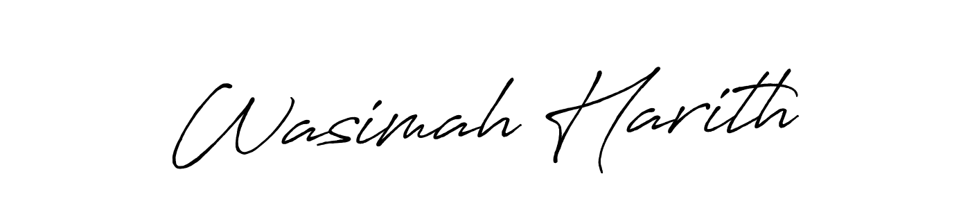 Also we have Wasimah Harith name is the best signature style. Create professional handwritten signature collection using Antro_Vectra_Bolder autograph style. Wasimah Harith signature style 7 images and pictures png