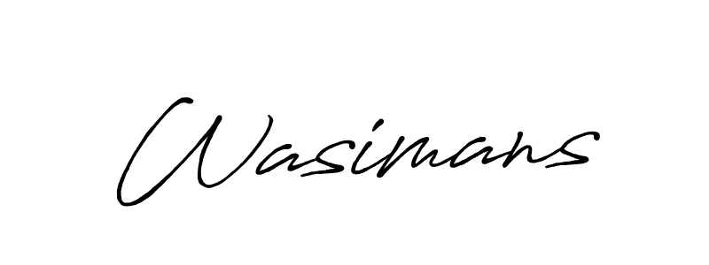 Create a beautiful signature design for name Wasimans. With this signature (Antro_Vectra_Bolder) fonts, you can make a handwritten signature for free. Wasimans signature style 7 images and pictures png