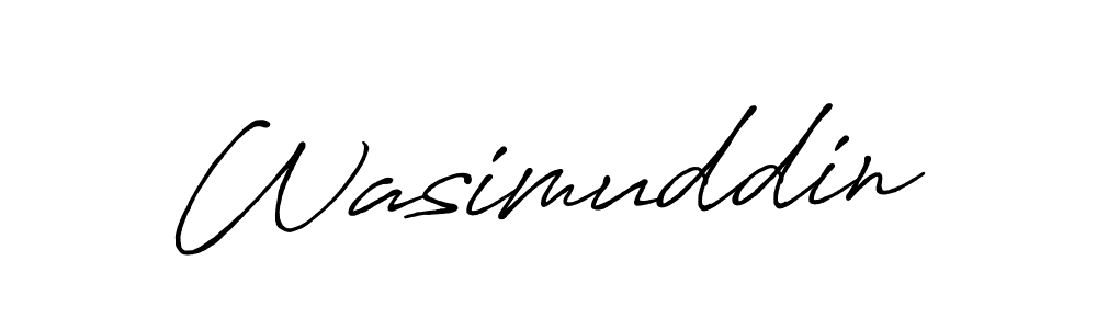 How to make Wasimuddin name signature. Use Antro_Vectra_Bolder style for creating short signs online. This is the latest handwritten sign. Wasimuddin signature style 7 images and pictures png