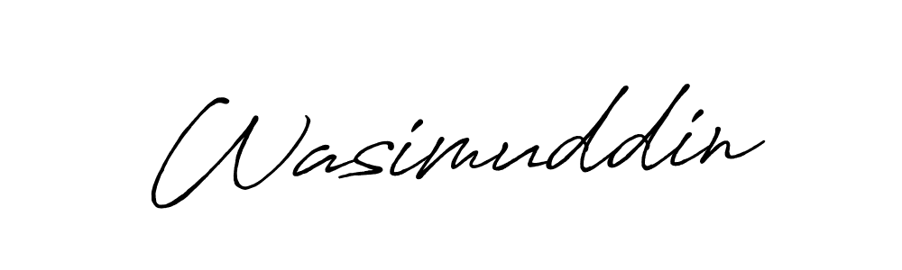 How to make Wasimuddin name signature. Use Antro_Vectra_Bolder style for creating short signs online. This is the latest handwritten sign. Wasimuddin signature style 7 images and pictures png