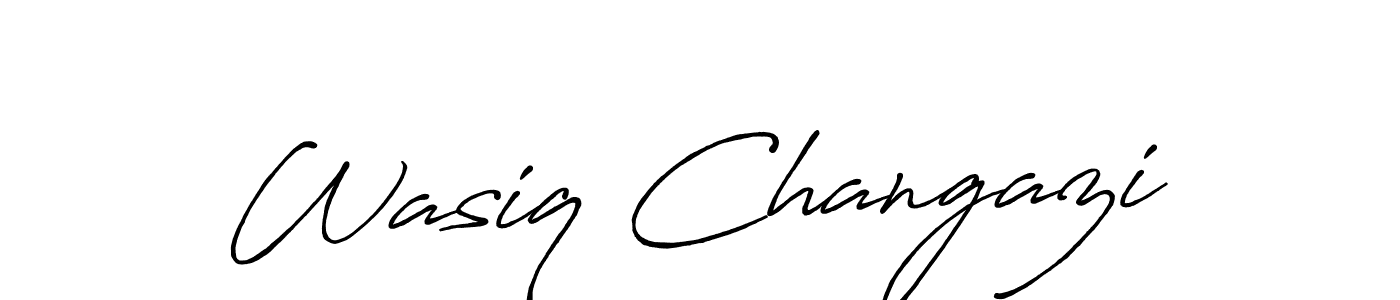 You should practise on your own different ways (Antro_Vectra_Bolder) to write your name (Wasiq Changazi) in signature. don't let someone else do it for you. Wasiq Changazi signature style 7 images and pictures png