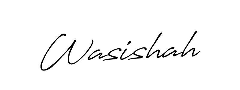 Create a beautiful signature design for name Wasishah. With this signature (Antro_Vectra_Bolder) fonts, you can make a handwritten signature for free. Wasishah signature style 7 images and pictures png