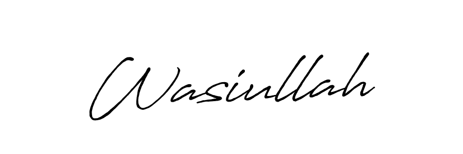 How to make Wasiullah signature? Antro_Vectra_Bolder is a professional autograph style. Create handwritten signature for Wasiullah name. Wasiullah signature style 7 images and pictures png