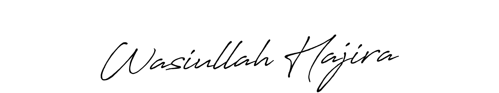 You should practise on your own different ways (Antro_Vectra_Bolder) to write your name (Wasiullah Hajira) in signature. don't let someone else do it for you. Wasiullah Hajira signature style 7 images and pictures png