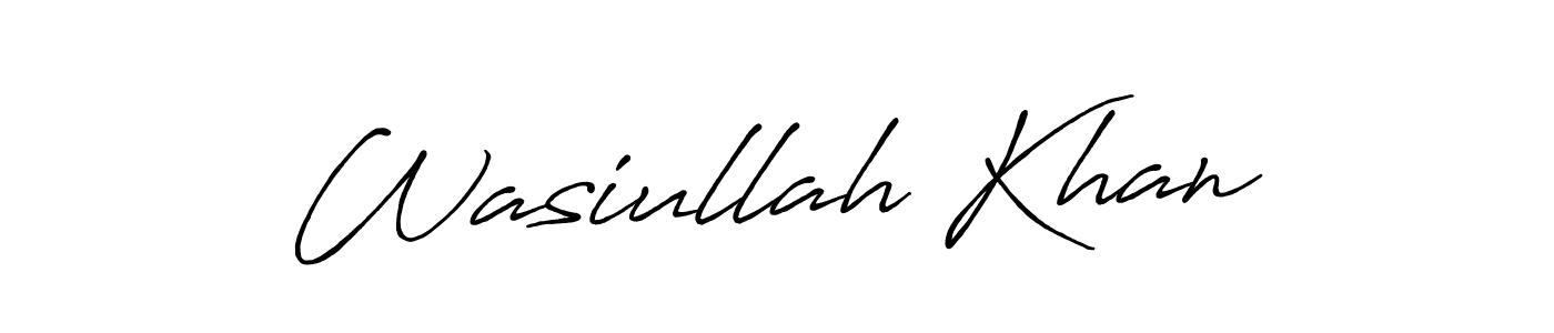 This is the best signature style for the Wasiullah Khan name. Also you like these signature font (Antro_Vectra_Bolder). Mix name signature. Wasiullah Khan signature style 7 images and pictures png
