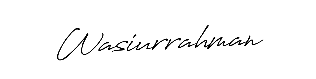 Design your own signature with our free online signature maker. With this signature software, you can create a handwritten (Antro_Vectra_Bolder) signature for name Wasiurrahman. Wasiurrahman signature style 7 images and pictures png
