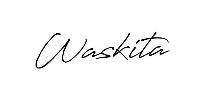 Waskita stylish signature style. Best Handwritten Sign (Antro_Vectra_Bolder) for my name. Handwritten Signature Collection Ideas for my name Waskita. Waskita signature style 7 images and pictures png