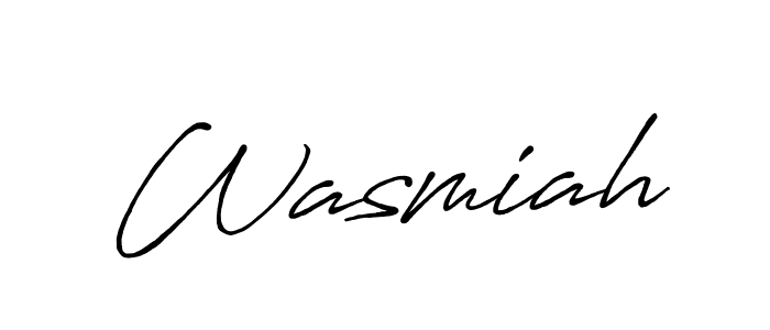 Also You can easily find your signature by using the search form. We will create Wasmiah name handwritten signature images for you free of cost using Antro_Vectra_Bolder sign style. Wasmiah signature style 7 images and pictures png