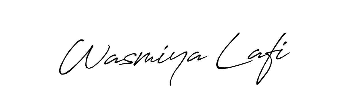 Create a beautiful signature design for name Wasmiya Lafi. With this signature (Antro_Vectra_Bolder) fonts, you can make a handwritten signature for free. Wasmiya Lafi signature style 7 images and pictures png