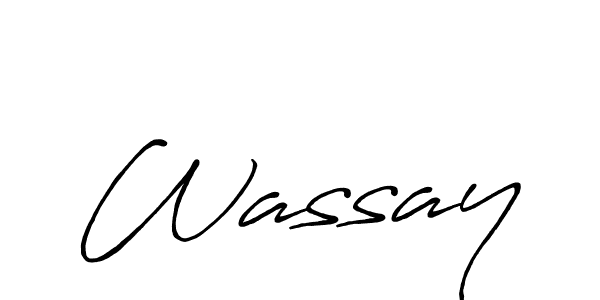 Make a beautiful signature design for name Wassay. With this signature (Antro_Vectra_Bolder) style, you can create a handwritten signature for free. Wassay signature style 7 images and pictures png
