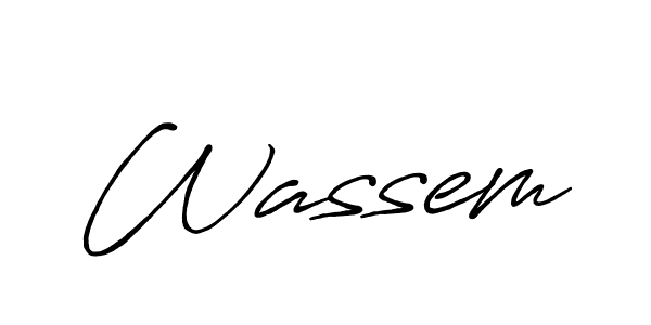 How to make Wassem signature? Antro_Vectra_Bolder is a professional autograph style. Create handwritten signature for Wassem name. Wassem signature style 7 images and pictures png