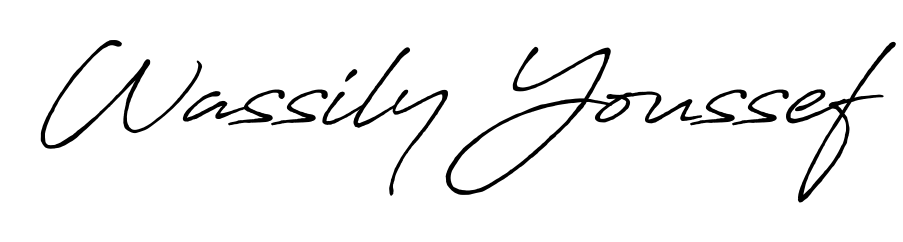 Personalize your online presence with Wassily Youssef signature rendered in elegant Antro_Vectra_Bolder font. Great for website footers and blogs. Wassily Youssef signature style 7 images and pictures png
