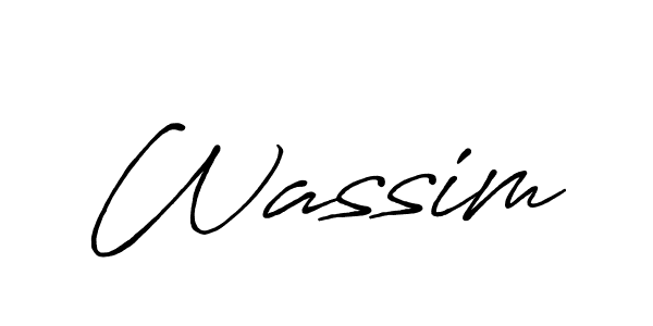 if you are searching for the best signature style for your name Wassim. so please give up your signature search. here we have designed multiple signature styles  using Antro_Vectra_Bolder. Wassim signature style 7 images and pictures png