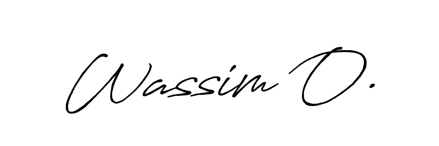 The best way (Antro_Vectra_Bolder) to make a short signature is to pick only two or three words in your name. The name Wassim O. include a total of six letters. For converting this name. Wassim O. signature style 7 images and pictures png