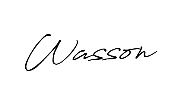 Design your own signature with our free online signature maker. With this signature software, you can create a handwritten (Antro_Vectra_Bolder) signature for name Wasson. Wasson signature style 7 images and pictures png