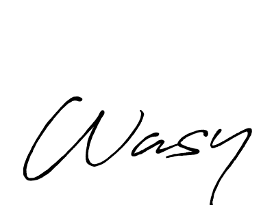 How to make Wasy signature? Antro_Vectra_Bolder is a professional autograph style. Create handwritten signature for Wasy name. Wasy signature style 7 images and pictures png