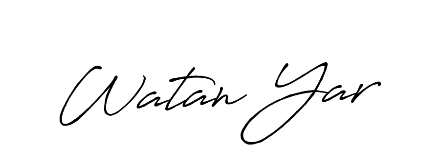 Also we have Watan Yar name is the best signature style. Create professional handwritten signature collection using Antro_Vectra_Bolder autograph style. Watan Yar signature style 7 images and pictures png