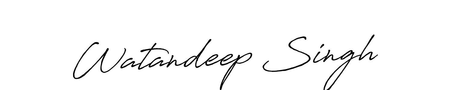 Design your own signature with our free online signature maker. With this signature software, you can create a handwritten (Antro_Vectra_Bolder) signature for name Watandeep Singh. Watandeep Singh signature style 7 images and pictures png