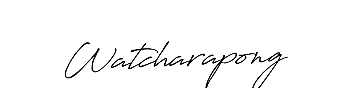 Also You can easily find your signature by using the search form. We will create Watcharapong name handwritten signature images for you free of cost using Antro_Vectra_Bolder sign style. Watcharapong signature style 7 images and pictures png