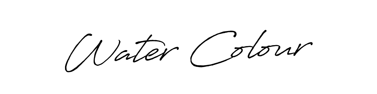 Design your own signature with our free online signature maker. With this signature software, you can create a handwritten (Antro_Vectra_Bolder) signature for name Water Colour. Water Colour signature style 7 images and pictures png