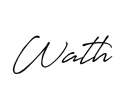 Create a beautiful signature design for name Wath. With this signature (Antro_Vectra_Bolder) fonts, you can make a handwritten signature for free. Wath signature style 7 images and pictures png