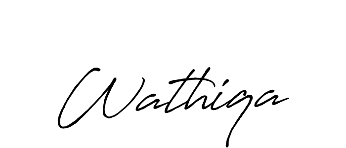 How to make Wathiqa signature? Antro_Vectra_Bolder is a professional autograph style. Create handwritten signature for Wathiqa name. Wathiqa signature style 7 images and pictures png