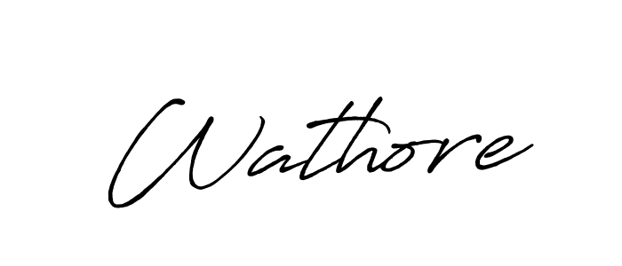 Design your own signature with our free online signature maker. With this signature software, you can create a handwritten (Antro_Vectra_Bolder) signature for name Wathore. Wathore signature style 7 images and pictures png